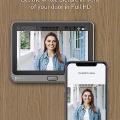 EZVIZ Wireless Smart Peephole Doorbell Camera, 4.3-Inch Color Touch Screen, 166° Wide Angle, 3-Month Battery Life, 1080P Home Security Door Viewer, Human Detection, Two-Way Video Call, 16 Feet Night Vision (CP4). 