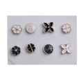 8 Pcs Hijab Magnet Pins No-snage Strong Metal Plating Rose Bowknot Crown Round Scarf Muslim Arab Shawl Islamic Accessories. 
