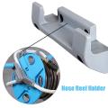 Grey Hose Reel Tools DIY Holder Wall Mounted Garden Hose Hanger Pipe Holder PVC Material. 