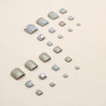 SUMMER JZJ 24 pcs Nail Art Patch Glitter Powder Simple White Edge French Toenail Fake Nail Patch Foot Wear Nails. 