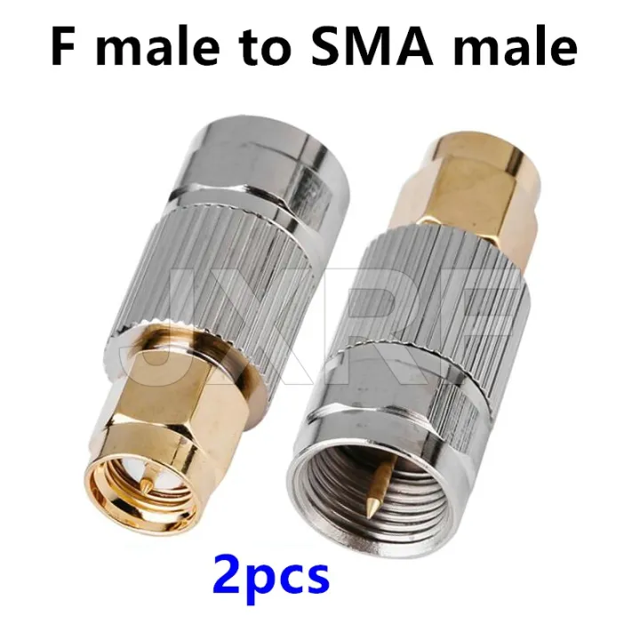 JXRF%20Connector%202pcs%20RF%20coaxial%20coax%20adapter%20F%20Type%20Female%20Jack%20to%20SMA%20Male%20Plug%20Straight%20F%20connector%20to%20SMA%20Connector%20-%20Image%205