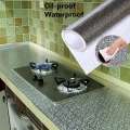 40x100cm Kitchen Oil-proof Waterproof Wall Sticker Aluminum Foil Kitchen Stove Cabinet Self Adhesive DIY Wallpapers. 