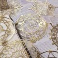 10pcs Astrolabe Material Paper Magic circle Junk Journal Planner Sticker Scrapbooking Vintage Decorative DIY Craft Photo Albums. 