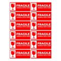 12 Pieces of Fragile Sticker Sheet, High-Adhesive Labels for Sensitive Products. 