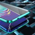 Biruiqu For Samsung Galaxy S10 Plus Magnetic Absorption Case Metal Frame Shockproof Double Sided Tempered Glass Magnetic Case Cover. 