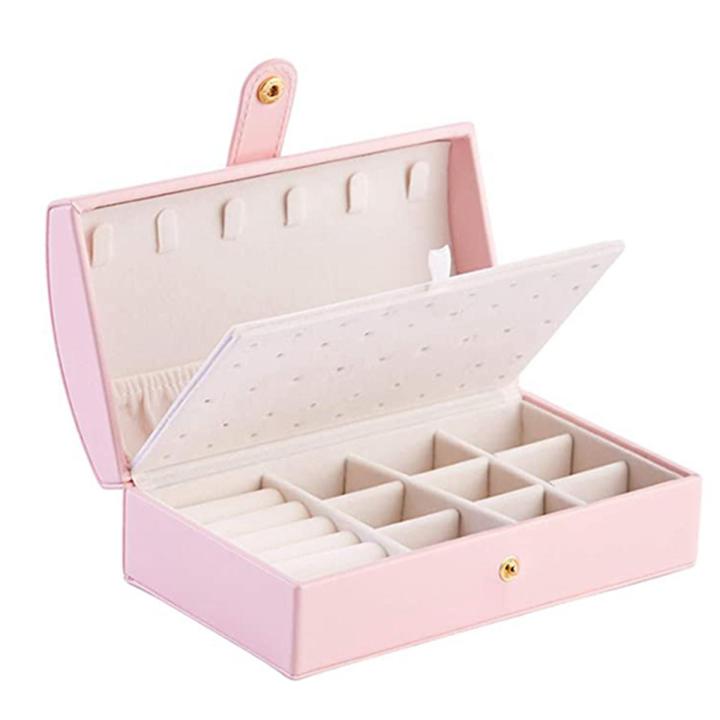 【happy one】Small Jewelry Box Faux PU Jewelry Jewelry Treasure Box for Girls - Arched
