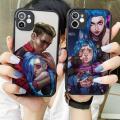 Arcane jinx Phone Case For iPhone 13 12 11 Mini Pro XR XS Max 7 8 Plus X Matte transparent Back Cover. 