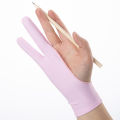 New Solid Color 2 Fingers Glove For Writing Designer Elastic Anti Touch Drawing Glove Right And Left Hand Drawing Tablet Glove. 