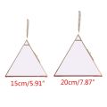 Triangle Floating Hanging Photo Frame Metal Glass Portrait Picture Plant Display QX2E. 