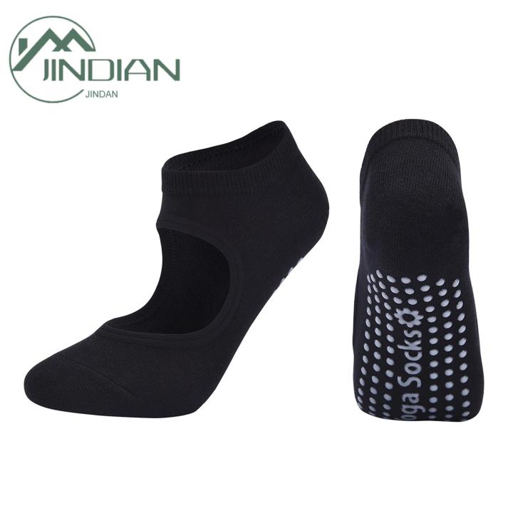 Sticky Grip Socks Round Head Open Top Design Pilates Socks