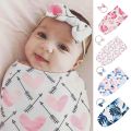 Baby Wrap Cocooning Infantil Receiving Blankets Sleeping Bags for Newborn Bedding Blanket Baby Infant Swaddle Sacks+bow Headband. 