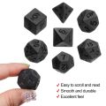7pcs/set Gifts Party Supplies For TRPG DND Game Accessory Board Game Black Dice Set Leisure Entertainment Toys. 