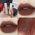 Dark Brown Matte Velvet Lip Gloss Waterproof Long Lasting Non-Stick Cups Sexy Red Lip Mud Lipsticks Lips Makeup Korea Cosmetics. 