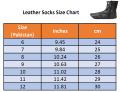 Black Leather Socks Mozay for Hajj Umrah With Velcro and Zipper For Winter - Unisex. 
