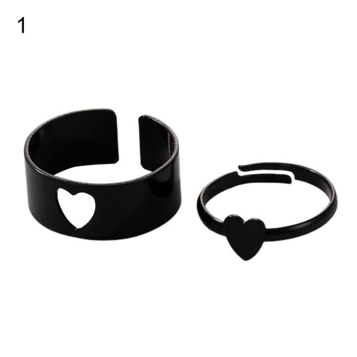 Trendy heart couple rings for girls - New couple Adjustable rings - Love Rings for women Engagement rings