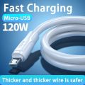120W / 6A Super Fast Charging Micro USB data cable & Type C Cable for All Smartphones | 120W 6A Micro USB data  Cable Fast Charging data  Cable For All  Mobile Phone and Power Banks. 