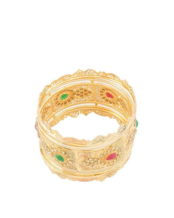 Golden%20Gold%20Plated%20Handmade%20Bangles%20Set%20%20For%20Women%20-%20jh712%20-%20Image%203
