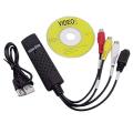 Easycap USB 2.0 Easy Cap Video TV DVD VHS DVR Capture Adapter Easier Cap USB Video Capture Device Support Win 2000 xp 7/8/10 / Mac. 