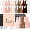 Venalisa Milky White Jelly Color Earth Brown Collection Nail Gel Polish Soak Off UV LED Gel Varnish Full Coverage Nail Manicure. 