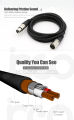 XLR Male to Female Cable for 48v Phantom Power Supply & Audio Mixer/Amplifier. 