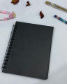 Black Scrap Book Spiral - 17 Sheets Card Paper - A4,A5 And A6 Sizes - By Paper Cuts Paper Products. 