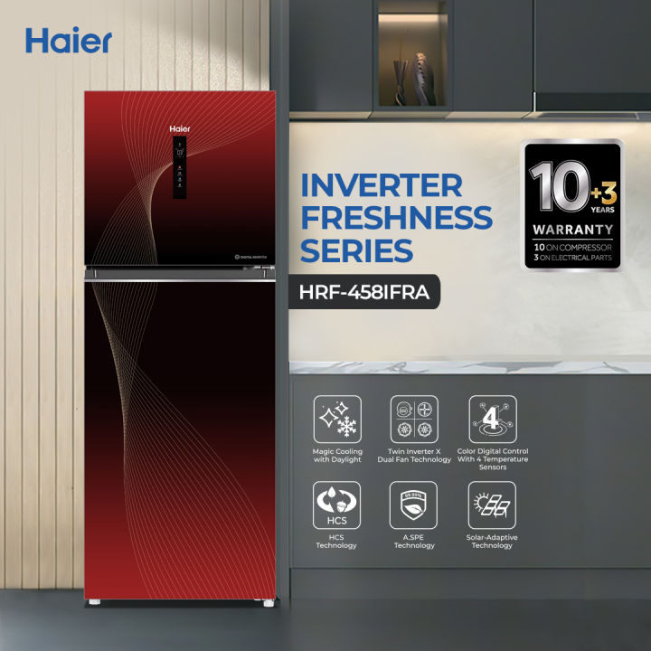 Haier%2016%20Cu%20Ft%20-%20Digital%20Inverter%20-%20HRF-458IFRA%20(%20Fresher%20&%20HCS%20Technology%20+%20Digital%20Control%20Panel%20+%20Turbo%20Fan%20+%204%20Temperature%20Sensors%20+%20ABT%20Technology%20+%20Inverter%20Compressor%20+%20Glass%20Door)%20Red%20Colour%20Refrigerator%20/%2010%20Years%20Warranty%20-%20Image%202
