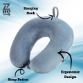 (Pack of 2) ZEXT COMFY Travel Pillow Charcoal Cozy Neck Cushion. 