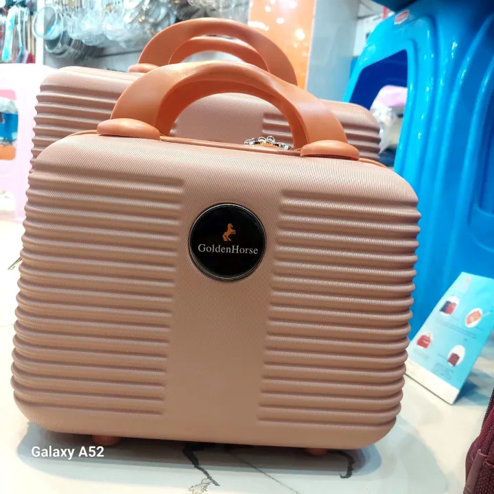 Makeup%20Travel%20Case%2011%20inch%20Hard%20Shell%20Cosmetic%20Organizer%20Bag%20Small%20Portable%20Make%20up%20Train%20Hand%20Luggage%20with%20Elastic%20Strap%20ABS%20Mini%20Suitcase%20for%20Women%20Girls,%20-%20Image%204