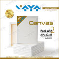 2 Pieces Of 12 X 18 Inches Primed Canvas Boards For Painting. 
