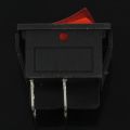 Spreeshop 2X Red Light 4 Pin DPST ON/OFF Snap in Rocker Switch 15A/250V 20A/125V AC 28x22mm. 