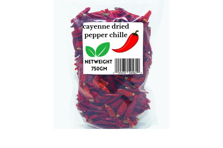 cayenne dried chille pepper hot and taste 750Gm