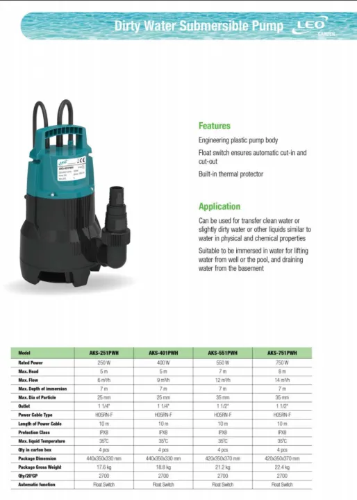 LEO%20AKS-251PWH%20,%20250%20WATT%20/%200.33%20HP%20%20RUST%20FREE%20ENGINEERED%20PLASTIC%20DIRTY%20WATER%20SUBMERSIBLE%20PUMP%20WITH%20FLOAT%20SWITCH%20FOR%20AUTOMATIC%20OPERATION%20,%20EUROPEON%20STANDARD%20WATER%20PUMP%20-%20Image%203