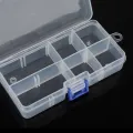 F-141 Multipurpose Transparent Plastic Storage Box with 5 Removeable Partition Storage Box for jewelry and Electronic components F141 G141. 
