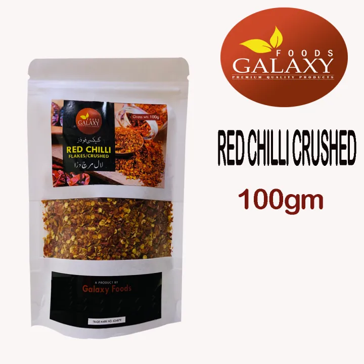 Galaxyfoods%20Red%20Chilli%20Crushed/Laal%20Mirch%20Dra-%20Gross%20wt%20100g%20Premium%20Quality%20Craft%20Bag%20-%20Image%203