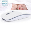New 2.4GHz Rechargeable Wireless Mouse Silent Button Ultra Thin USB Optical Mice. 