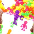 10 pcs Squishy Fidget Toy Zombie Anti-anxiety TPR Stretching Finger Toy Colorful Prank Doll for Children Calm Focus Novelty Gag. 