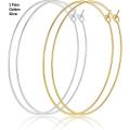 Simple round hoops earings for girls women 55mm. 