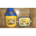 PACK OF HOT AND COOL WATER BOTTLE AND LUNCH BOX /HOT AND COLD WATER BOTTLE WITH DOUBLE LAYER LUNCH BOX FOR SCHOOL KIDS / LUNCH BOX FOR KIDS / HOT AND COOL WATER BOTTLE. 