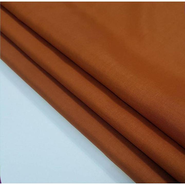 Naswari Brown Color Bareeza Lawn Cotton for Trouser or Shirts For Women -UnStitched  Suits 2.5 Meter Color Premium  Quality Durable Fabric Reasonable Stylish Look 1 Piece Only (2.5 Yards)