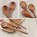 Pack of 6 - wooden spoon for eating & Kitchen Spoons. 