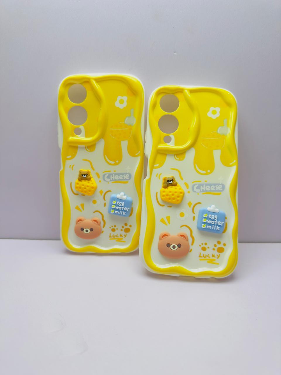 Lahore Mobile Case for Vivo Y17s Back Cover Colorful Wavy Phone Cases - Luxerey Back Cover - Creative Lovely 3D Doll -Girls Back Cover 7