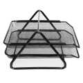 2 Tier Document Tray Metal Mesh Document Rack File Holder Letter Tray for Home Office Desk Organizer Supplies. 