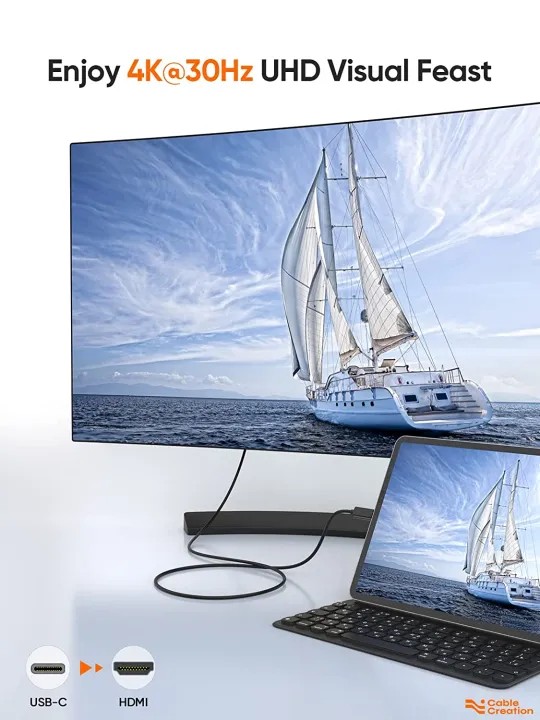 USB%20C%20to%20HDMI%20Cable%203FT%20Male%20to%20Male,%20or%20Home%20Office,%204K@30Hz%20for%20Black%20-%20Image%206