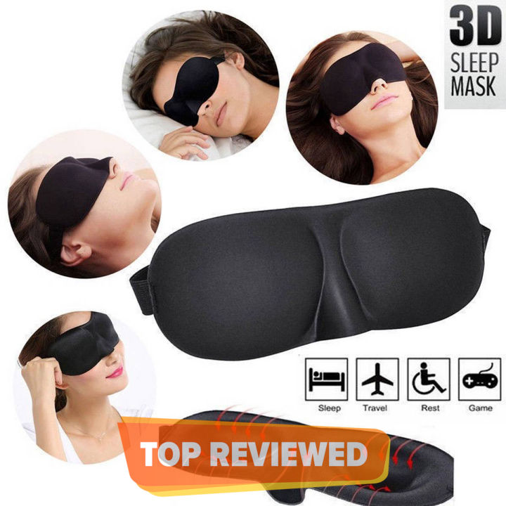 3D Soft Padded Shade Cover Rest Blindfold Eye Sleep Mask