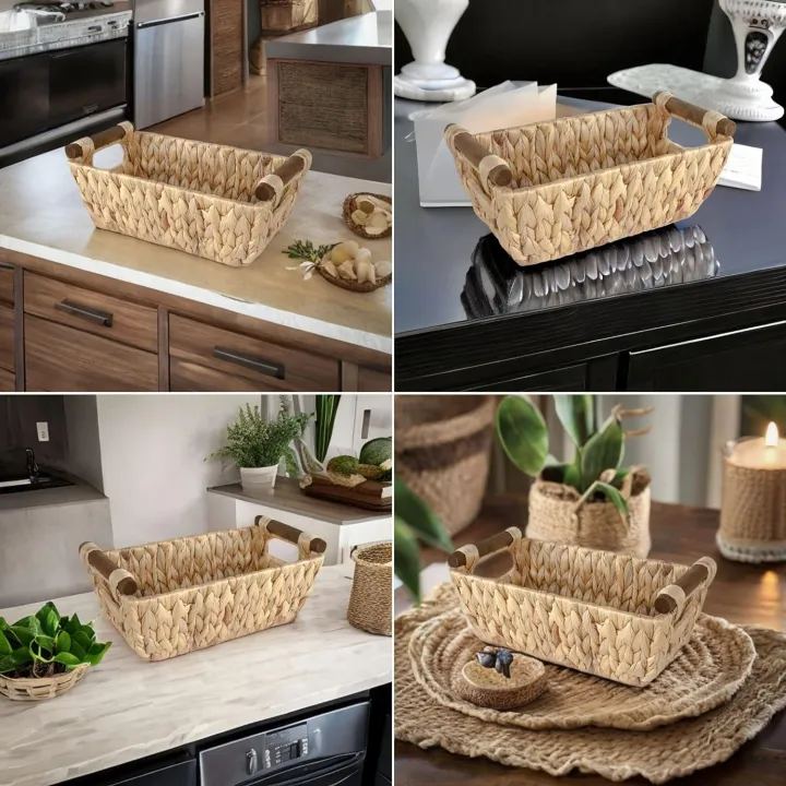 ADO%20Basics%20Water%20Hyacinth%20Hand%20Woven%20Basket%20with%20Stain%20Resistant%20Polished%20Wooden%20Handles,%20Toilet%20Paper%20Storage%20Wicker%20Baskets%2012"%20Length,%206.29"%20Width,%204.25%20Height,%20Tokri%20-%20Image%204