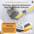 Cute Duck Shape Silicone Toilet Brush 360° Flexible Head Automatic Opening Closing Double-sided Cleaning Tools. 