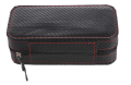 High Quality Watch box Portable Carbon Fiber, 2 Slots Display Zipper Case Storage Holder. 
