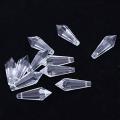 Icicle Drops Crystal Prism Chandelier Parts Hanging Suncatcher Glass Prism Pendant Lighting Beads Chain Accessories 38mm 5/10 Pieces. 