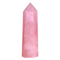 Rose Quartz Pillar Exquisite Fine Workmanship Compact Delicate Hand-made Faux Crystal Wand Decor for Home. 
