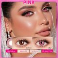 【HOT】 UYAAI 1Pair Natural Color Contact Lenses Red Series Red Eyes Pink Eyes Contact Lenses 2Pcs Yearly Cosmetic Contact Lenses. 